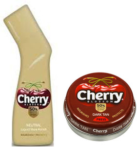 Cherry Blossom Neutral Liquid Shoe Polish Nourishes Protect 75ml Dark Tan Press 50g Leather Synthetic Leather Patent Leather Shoe Liquid Polish Price in India Buy Cherry Blossom Neutral Liquid Shoe