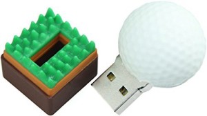 microware 8GB Sports Golf Ball Shape Gift USB Flash Drive Pendrive 8 GB Pen Drive(White, Green, Brown)