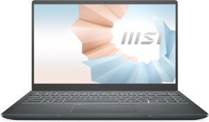 MSI Modern 14 Core i3 11th Gen - (8 GB/512 GB SSD/Windows 10 Home) B11MOU-477IN Notebook(14 inch, Carbon Grey, 1.3 Kg)