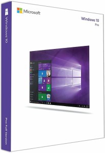 MICROSOFT Windows 10 Professional Lifetime Retail With DVD and Activation Key Card - Retail Pack Windows 10 Professional 64-Bit