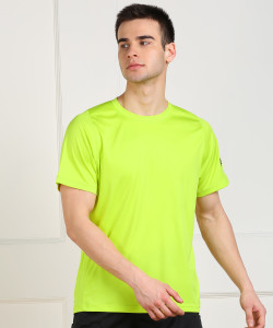 ADIDAS Solid Men Round Neck Yellow T Shirt Buy ADIDAS Solid Men