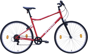 Riverside by Decathlon 100 Red Hybrid cycle. 27.5 T Mountain