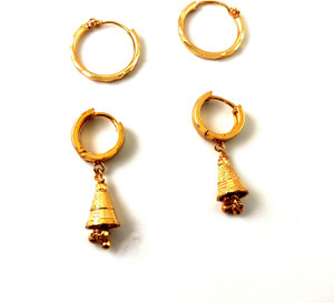 Flipkart Buy manohar ROLD GOLD Gold Plated Fancy Hoop bali