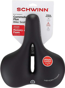 Schwinn Bike Seat Commute Plus Pathway Memory Foam Saddle Bicycle