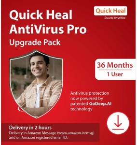 QUICK HEAL Anti-virus 1 User 3 Years (Renewal)(CD/DVD)