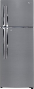 LG 284 L Frost Free Double Door Top Mount 3 Star Convertible Refrigerator(Shiny Steel, GL-T302RPZX)