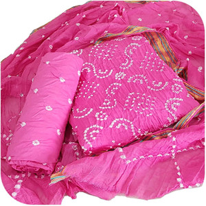 M S BANDHANI Cotton Silk Printed Salwar Suit Material Price in