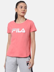 Women Round Neck Red T-Shirt Buy FILA Solid Women Round Neck Red T-Shirt Online at Best Prices in India | Flipkart.com