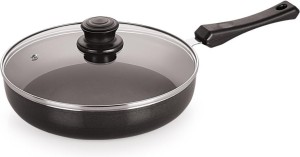 NIRLON Aluminium Induction Base Non Stick Cookware Fry Pan with Glass LID-24cm  Fry Pan 24 cm diameter with Lid 2 L capacity Price in India - Buy NIRLON  Aluminium Induction Base Non