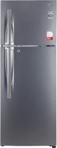 LG 284 L Frost Free Double Door Top Mount 3 Star Convertible Refrigerator(Dazzle Steel, GL-T302RDSX)