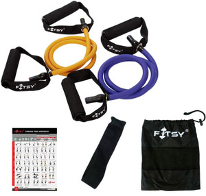 FITSY Resistance Toning Tube with Additional Door Anchor Orange