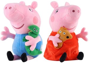 Lovey Dovey Pig Soft Toy | Birthday Gift for Girls/Wife | Soft Toys | Children Toys | Baby Toys Gift Items | Extra Large Lovable hugable Cute Giant Toys ( Pig Set, 2pcs )  - 20 cm