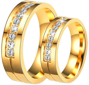 Via Mazzini Crystal Proposal Couple Rings Ring0454 Female US