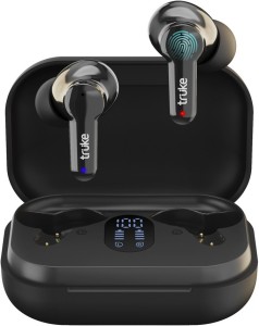 truke Buds Q1 with 30H Playtime, Quad Mic ENC, Game Mode, 10mm driver, AAC codec Bluetooth Headset
