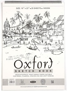 ANUPAM Oxford Spiral Sketchbook A3 Size 130 GSM Paper (50 Sheets) Sketch  Pad Price in India - Buy ANUPAM Oxford Spiral Sketchbook A3 Size 130 GSM  Paper (50 Sheets) Sketch Pad online at