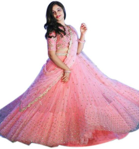 Pink lehenga new arrivals choli flipkart