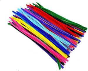 Pipe Cleaners 200 Pcs Glitter Chenille Craft Supplies Pipe Cleaners Glitter  Chenille for Kids Art Craft Project (Blue, 6mm x 12 Inch) Colorful Pipe