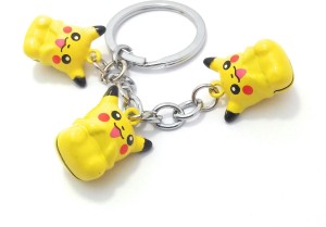 Key Era Bell Or Ghunghru Pikachu Pokemon Metal Keyring Key Chain