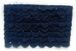 Lace styles KAV3029 BLUE 12mm GPO PANKHA Half Sunrise Cotton Lace