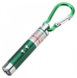 Afiya Enterprises 3 In 1- LED Flashlight + Torch Keychain + Laser Pointer- Green (650 nm, Green)