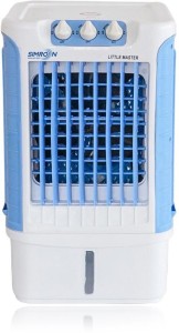 SIMRON 15 L Room/Personal Air Cooler(White, CYAN, Little Master 15 ltrs Powerful Air Flow Desert Air Cooler with Three Side Honeycomb Pads)