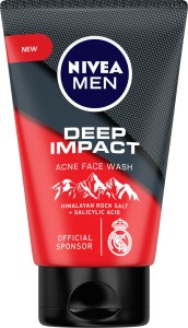 NIVEA MEN Facewash, Deep Impact Acne, with Himalayan Rock Salt, 100 gm Face Wash