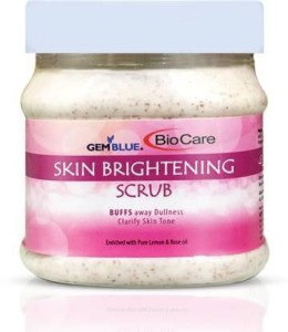 BIOCARE Skin Brightening Scrub with Pure Lemon and Rose oil (buffs Away Dullness) (clarify Skin Tone)  Scrub