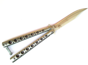 Rudham FOLDABLE CAMPING HIKING SURVIVAL TOOL CAMPER K163 Butterfly Knife