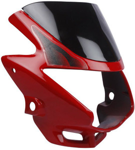 zalak Headlight Visor with Glass for Glamour Sports Red Bike