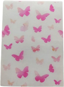 Products :: Three full sheets of butterfly printed wafer paper cake wraps.  8 x 10.5. Edible paper for cake and cookie decorating.