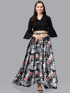 Long skirt with 2025 crop top flipkart