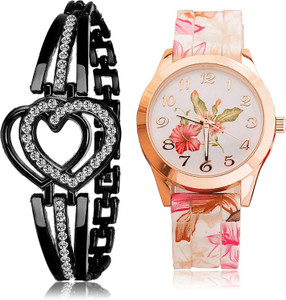 TIMENTER Analog Watch For Women Buy TIMENTER Analog Watch For Women Contemporary Fancy Bracelet And Flower 2 Watch Combo For Girls And Women GX5 G305 Online at Best Prices