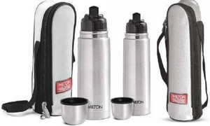 MILTON Thermosteel Combo Flip Bottle Flask 500ml 500ml 500
