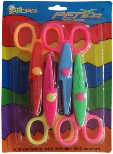2pcs Color Random Craft Scissors Decorative Edge Abs Resin, Safety