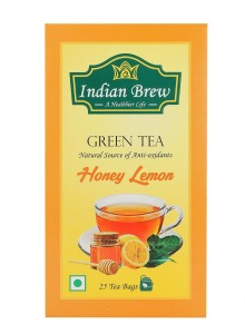 Indian Brew Lemon-Honey Flavour Lemon, Honey Green Tea Bags Box