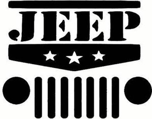 Jeep shop grill sticker