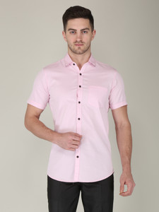 Pink shirt black hot sale pants white shoes