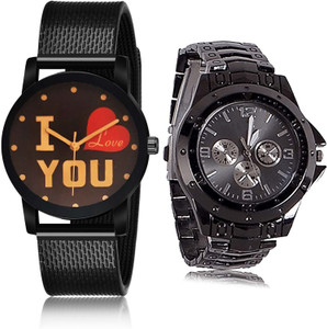 NIKOLA combo watch Analog Watch For Men Buy NIKOLA combo watch Analog Watch For Men New Designer I Love You And Chain 2 Watch Combo For Boys And men