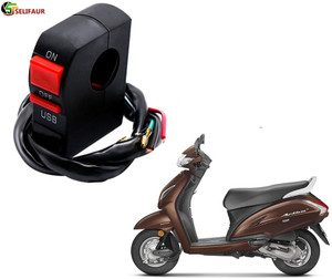 Selifaur S7C40 Bike Headlight On Off Switch Button Signal Light Switch with USB Charging Port Applicable Honda Activa 5G 2 A Bike Mobile Charger Price in India Buy Selifaur S7C40
