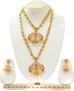 Ethnicking Alloy Gold plated Gold Jewellery Set Price in India Buy Ethnicking Alloy Gold plated Gold Jewellery Set Online at Best Prices in India Flipkart