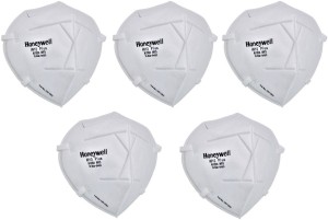 Honeywell NIOSH Certified Disposable Respirator (White, Filter Efficiency 95%,Pack of 5) for Unisex | Reusable