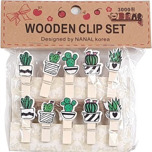 Prescent Mini 1 inch Wood Wooden Clips 