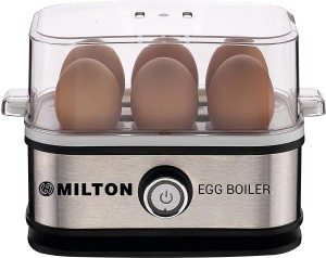 MILTON Smart Egg Boiler 210 Watt Transparent and Silver Grey Boil Up to 6 Eggs Egg Cooker Price in India Buy MILTON Smart Egg Boiler 210 Watt Transparent and Silver Grey Boil Up to 6 Eggs Egg Cooker o...