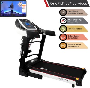RPM Fitness RPM747MI 3.5 HP PEAK POWER MULTIFUNCTIONAL WITH FREE INSTALLATION, AUTO INCLINATION AND AUTO LUBRICATION Treadmill
