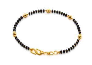 Gold and top black moti bracelet