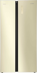Lloyd 587 L Frost Free Side by Side Refrigerator(Gold Glass, GLSF590DGLT1LB)