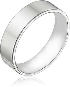 Plain silver band ring sale