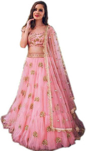 Trivety Embroidered Semi Stitched Lehenga Choli
