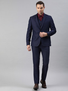 ARROW Blazer and Waistcoat with Trousers Solid Men Suit Buy