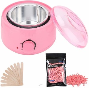 NANDKUVAR Oil and Wax Heater Wax Warmer Kit for Hair Removal with 1 Packs  Hard Wax Beans (100 g) & 1 Pcs steel spatula, 35 wax strips Painless at  Home Hair Removal